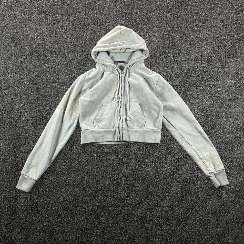Brandy melville cropped zip hoodie